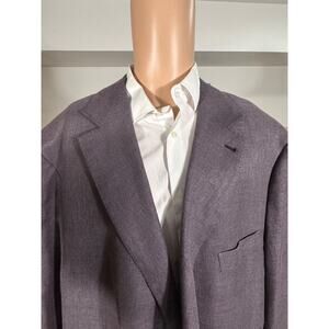 Brunello Cucinelli Cashmere Linen Blend blazer- purple